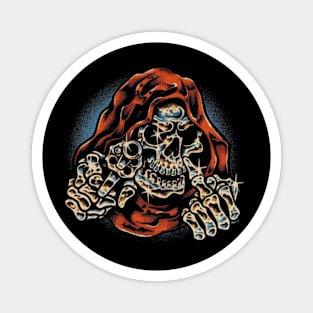 HOODED SKULL Magnet